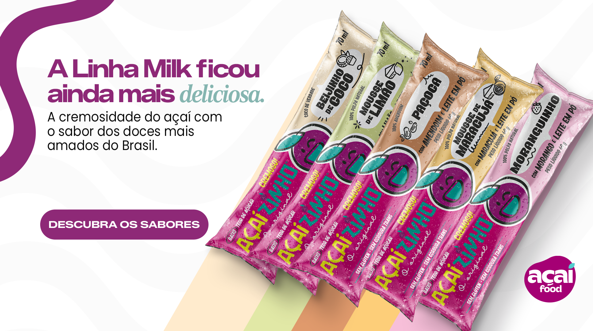 Linha Milk: Açaí e Sobremesa Prontos para Consumo